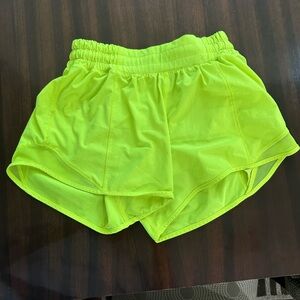 Lululemon Athletica Neon Athletic Shorts Lightweight Performance